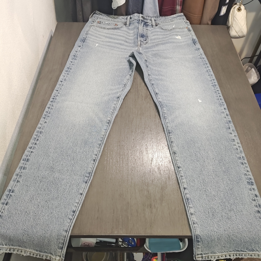 American Eagle Jeans, Light Blue , Athletic Straight,high rise